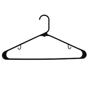EUC Black Plastic Adult Clothes Hangers. Lot of 20 hangers.